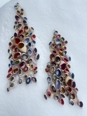 Craters Wet Felt Wall Sculpture (Sold)